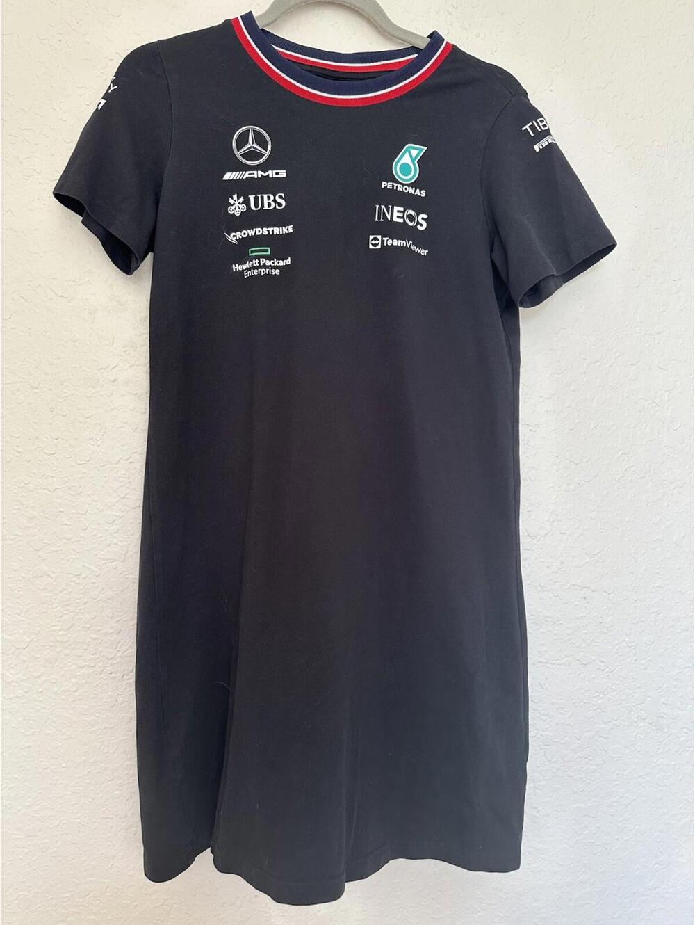 Mercedes AMG Petronas F1 Team T-shirt Dress Women’s Size M New